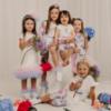 Picture of PRE ORDER Daga Girls Pastel Bloom Ankle Socks With Tulle - White Blue