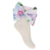 Picture of PRE ORDER Daga Girls Pastel Bloom Ankle Socks With Bow - White Blue