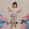 Picture of PRE ORDER Daga Baby Girls Pastel Bloom Tunic & Leggings Set X 2 - White Blue Pink