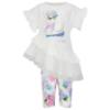 Picture of PRE ORDER Daga Girls Pastel Bloom Tunic & Leggings Set X 2 - White Pink Blue