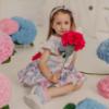 Picture of PRE ORDER Daga Girls Pastel Bloom Top & Ruffle Skirt Set X 2 - White Pink Blue
