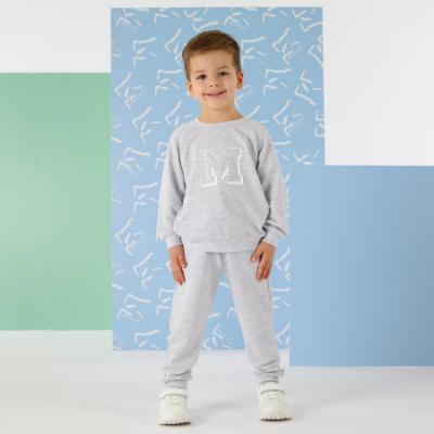 Picture of Mitch & Son Owen Tracksuit With Raised Rubber Logo -  Grey Marl