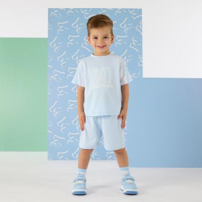 Picture of Mitch & Son Ollie Poly Logo Set X 2 -  Sky Blue