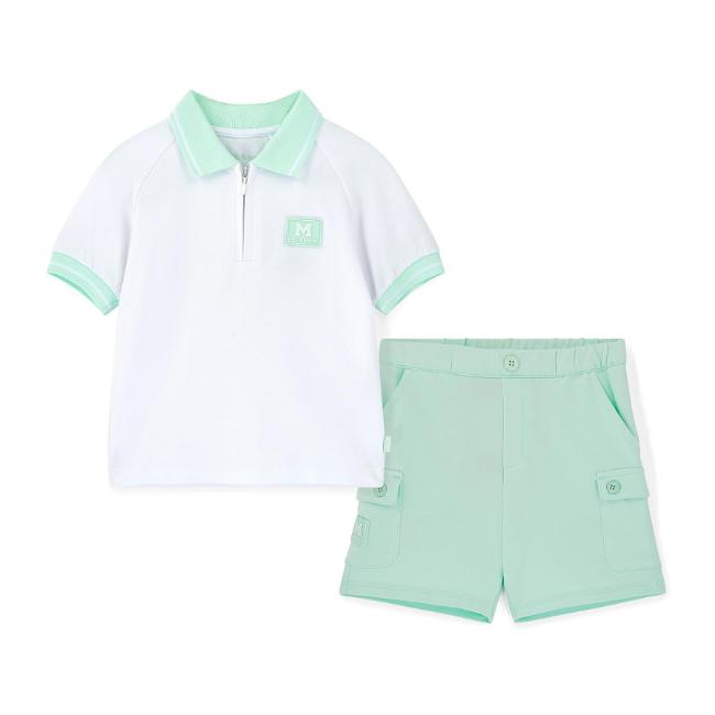 Picture of Mitch & Son Oakland Pocket Detail Polo Set X 2 -  Miami Mint
