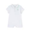 Picture of Mitch & Son Mini Nash Polo Romper -  White Green