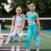 Picture of Bonini by A* Dee Flex Colour Block Crop Top - Aruba Blue