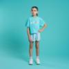 Picture of Bonini by A* Dee Shine Cropped Logo T-Shirt - Aruba Blue