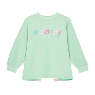 Picture of Bonini by A* Dee Groove Sweatshirt With Tape Detail - Miami Mint