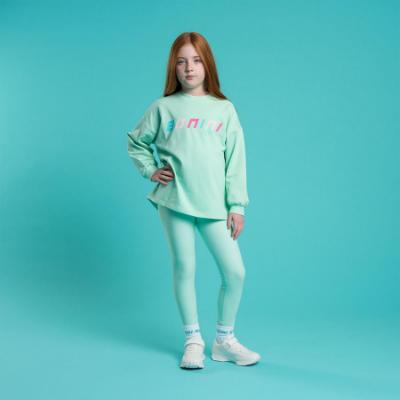 Picture of Bonini by A* Dee Groove Sweatshirt With Tape Detail - Miami Mint