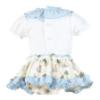 Picture of PRE ORDER Miranda Baby Girls Bunny & Gingham Jam Pant Set - White Blue