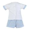 Picture of PRE ORDER Miranda Baby Boys Gingham Shorts Set - White Blue