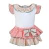 Picture of Miranda Baby Girls Floral & Gingham Jam Pant Set - White Pink