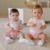 Picture of Miranda Baby Boys Rocking Horse Blouse & Gingham Shorts Set - White Pink