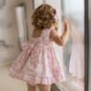 Picture of Miranda Baby Girls Check & Floral Ruffle Dress & Panties Set X 2 - White Pink