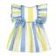 Picture of Miranda Baby Girls Stripe Ruffle Dress - White Lemon Blue