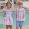 Picture of Miranda Girls Double Ruffle & Bow Dress - Multi Stripe