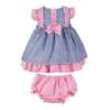 Picture of PRE ORDER Miranda Baby Girls Ruffle Dress & Panties Set X 2 - Pink Gingham