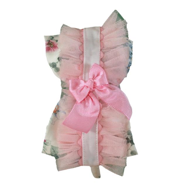 Picture of Miranda Girls Floral Rosette Tulle Headband - White Pink