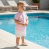Picture of Miranda Baby Boys Gingham Shirt & Shorts Set X 2 - White Pink