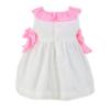 Picture of PRE ORDER Miranda Baby Girls Fluor Gingham Ruffle Dress - White Neon Pink