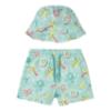 Picture of Mayoral Toddler Boys Summer Hat & Crocodile Print Swim Shorts Set X 2 - Aquamarine