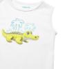 Picture of Mayoral Toddler Boys Summer Crocodile Print Top & Shorts Set X 2 - White Aquamarine