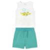 Picture of Mayoral Toddler Boys Summer Crocodile Print Top & Shorts Set X 2 - White Aquamarine