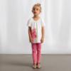 Picture of Mayoral Girls Summer Tunic & Legging Set X 2 - Cream Green