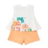Picture of Mayoral Girls Summer Graphic T-Shirt & Shorts Set X 2 - Apricot