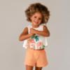 Picture of Mayoral Girls Summer Graphic T-Shirt & Shorts Set X 2 - Apricot