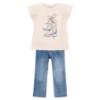 Picture of Mayoral Girls Summer Cowboy Boot Top & Light Denims Set X 2 - Blue Multi