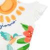 Picture of Mayoral Girls Summer Ruffle Dress With Hummingbird - White Multi