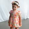 Picture of Mayoral Toddler Girls Summer Dress With Fixed Bow Front - Blossom Pink