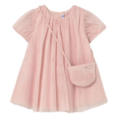 Picture of Mayoral Toddler Girls Summer Tulle Party Dress With Bag Set X 2 - Pink