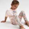 Picture of Mayoral Girls Summer Cowboy Hat Top & Floral Legging Set X 2 - Beige Blue