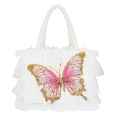 Picture of PRE ORDER Daga Girls Twinkle Flight Handbag With Applique - White Gold