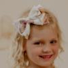 Picture of PRE ORDER Daga Girls Twinkle Flight Fabric Bow Hair Clip X 1 - White Beige