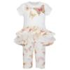 Picture of PRE ORDER Daga Baby Girls Twinkle Flight Tunic & Leggings Set X 2 - White Beige