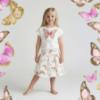 Picture of PRE ORDER Daga Girls Twinkle Flight Applique Top & Skirt Set X 2 - White Beige