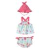 Picture of Mayoral Newborn Girls Bikini & Sunhat Set X 3 - Aqua Multi