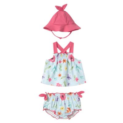Picture of Mayoral Newborn Girls Bikini & Sunhat Set X 3 - Aqua Multi