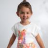 Picture of Mayoral Girls Summer Applique Top & Poplin Shorts Set X 2 - Blossom Pink