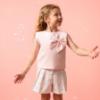 Picture of Caramelo Kids Girls Summer Occasion Bow Top Short Set X 2 - Pink Ivory