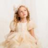 Picture of Caramelo Kids Girls Summer Puff Ball Sleeve Ruffle Dress & Headband Set X 2 - Champagne