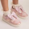 Picture of Caramelo Kids Girls Mixed Bow Trainer - Ivory