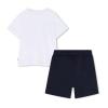 Picture of BOSS Toddler Boys Mini Me T-Shirt & Soft Shorts Set X 2 - White Navy Blue
