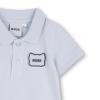 Picture of BOSS Baby Boys Organic Pique Cotton Shortie Romper - Pale Blue