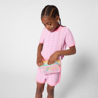 Picture of Billie Blush Girls Wave Knit Top & Shorts Set x 2 - Pink Lilac Multi