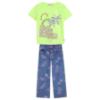 Picture of Billie Blush Girls Sun Kisses Top & Heart Denims Set x 2 -  Lime Fluo Multi