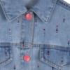Picture of Billie Blush Girls Diamante Lightweight Denim Jacket -  Blue Multi